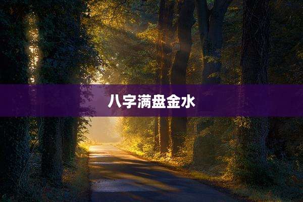 八字满盘金水