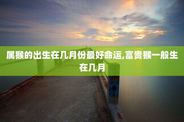 属猴的出生在几月份最好命运,富贵猴一般生在几月