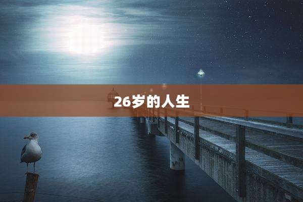 26岁的人生