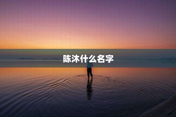 陈沐什么名字