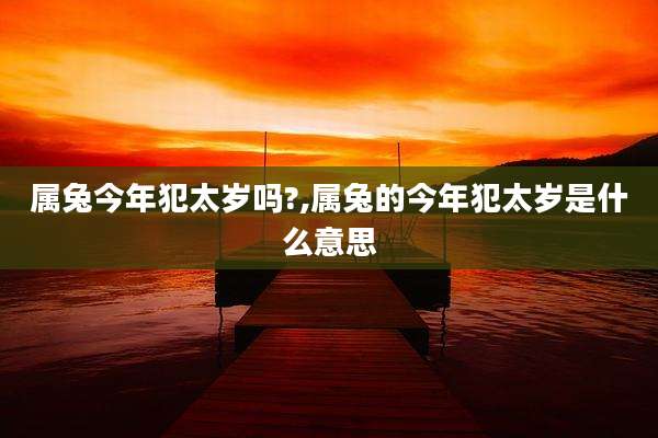 属兔今年犯太岁吗?,属兔的今年犯太岁是什么意思