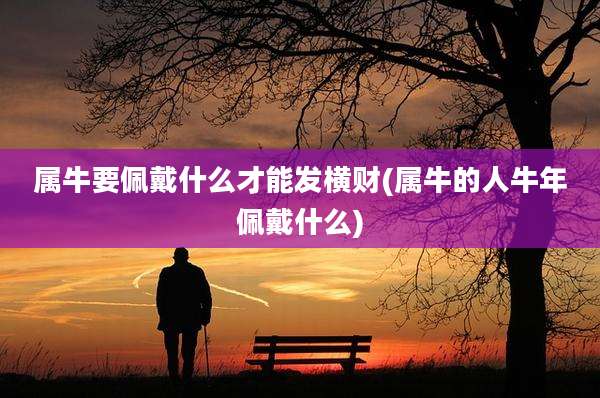 属牛要佩戴什么才能发横财(属牛的人牛年佩戴什么)