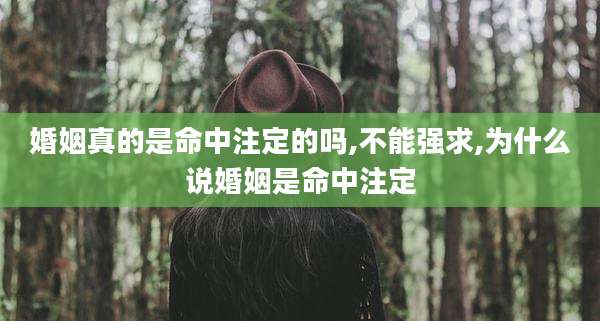婚姻真的是命中注定的吗,不能强求,为什么说婚姻是命中注定