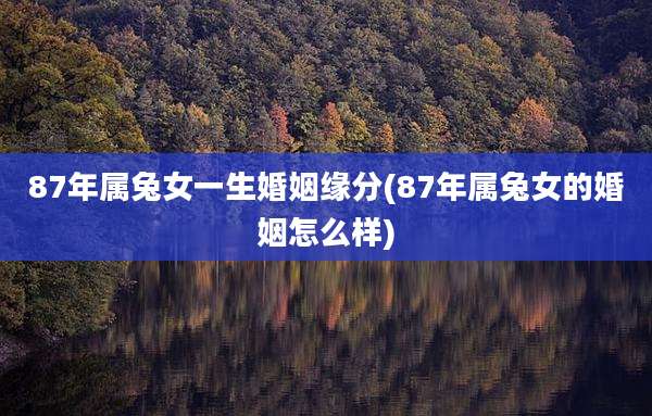87年属兔女一生婚姻缘分(87年属兔女的婚姻怎么样)