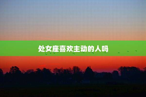处女座喜欢主动的人吗