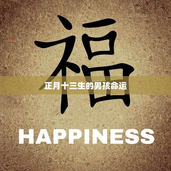 正月十三生的男孩命运