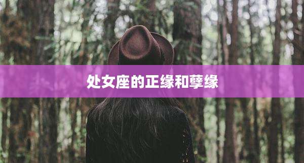 处女座的正缘和孽缘
