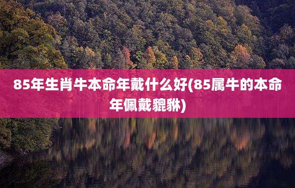 85年生肖牛本命年戴什么好(85属牛的本命年佩戴貔貅)