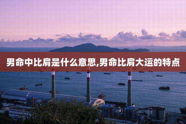 男命中比肩是什么意思,男命比肩大运的特点
