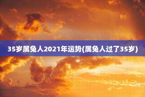 35岁属兔人2021年运势(属兔人过了35岁)