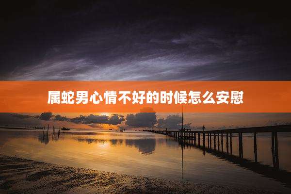 属蛇男心情不好的时候怎么安慰
