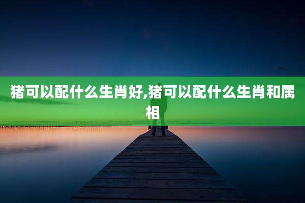 猪可以配什么生肖好,猪可以配什么生肖和属相