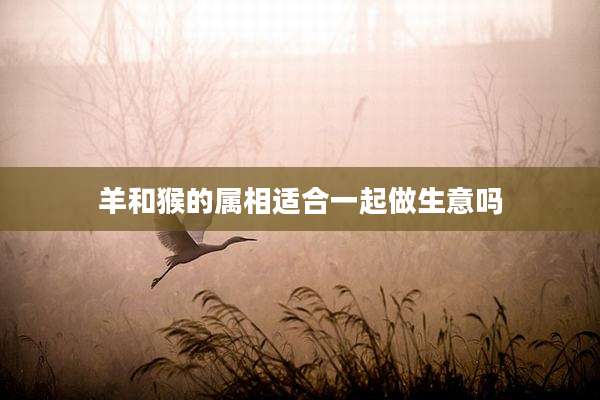 羊和猴的属相适合一起做生意吗
