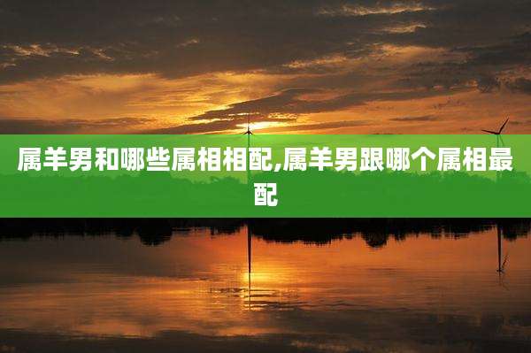 属羊男和哪些属相相配,属羊男跟哪个属相最配
