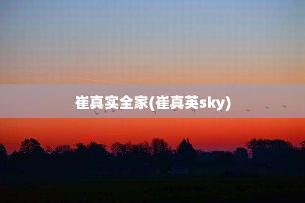 崔真实全家(崔真英sky)