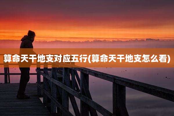 算命天干地支对应五行(算命天干地支怎么看)
