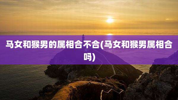 马女和猴男的属相合不合(马女和猴男属相合吗)