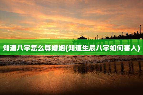 知道八字怎么算婚姻(知道生辰八字如何害人)