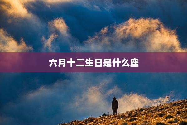 六月十二生日是什么座