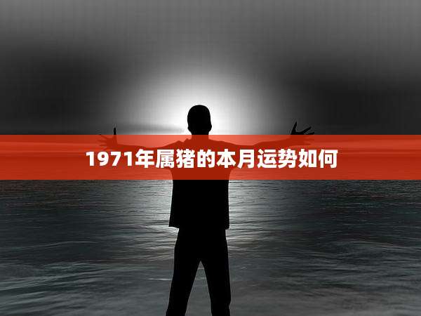1971年属猪的本月运势如何