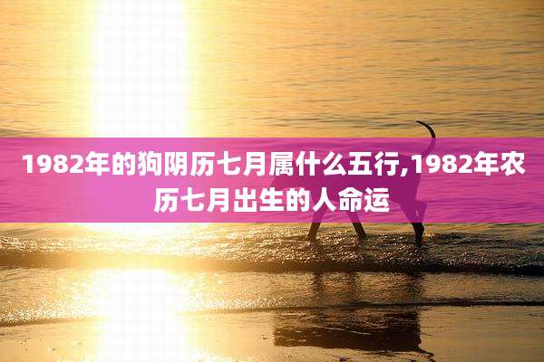 1982年的狗阴历七月属什么五行,1982年农历七月出生的人命运