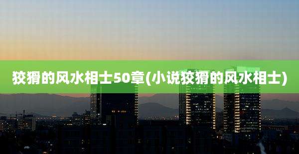狡猾的风水相士50章(小说狡猾的风水相士)