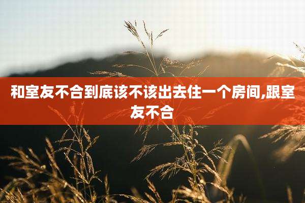 和室友不合到底该不该出去住一个房间,跟室友不合