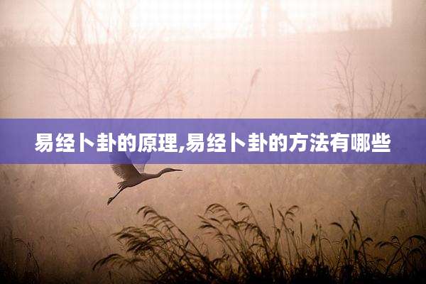 易经卜卦的原理,易经卜卦的方法有哪些
