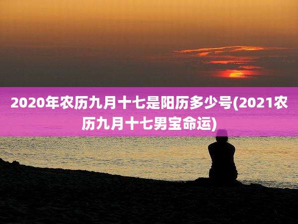 2020年农历九月十七是阳历多少号(2021农历九月十七男宝命运)