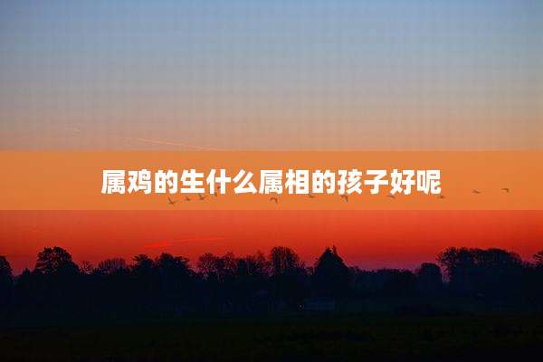 属鸡的生什么属相的孩子好呢