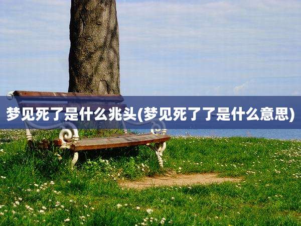 梦见死了是什么兆头(梦见死了了是什么意思)
