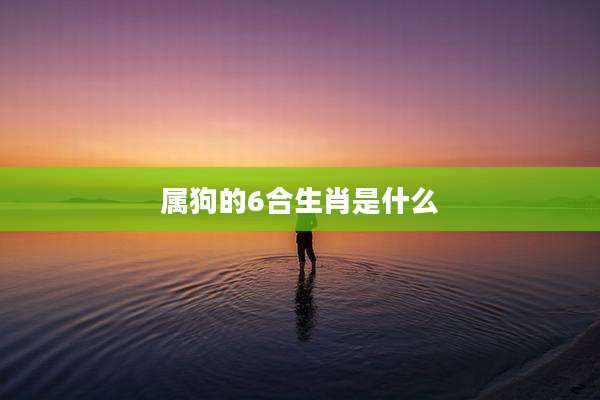 属狗的6合生肖是什么