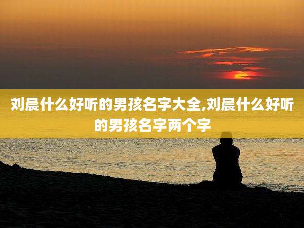 刘晨什么好听的男孩名字大全,刘晨什么好听的男孩名字两个字