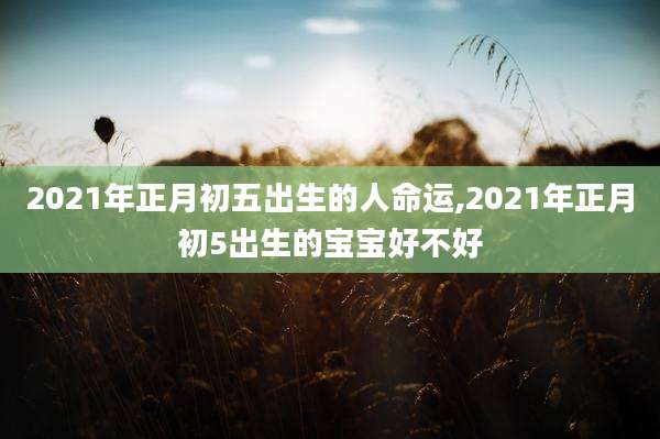 2021年正月初五出生的人命运,2021年正月初5出生的宝宝好不好