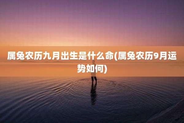 属兔农历九月出生是什么命(属兔农历9月运势如何)