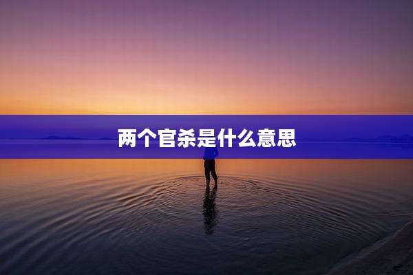 两个官杀是什么意思