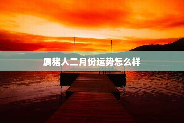 属猪人二月份运势怎么样