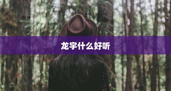 龙宇什么好听