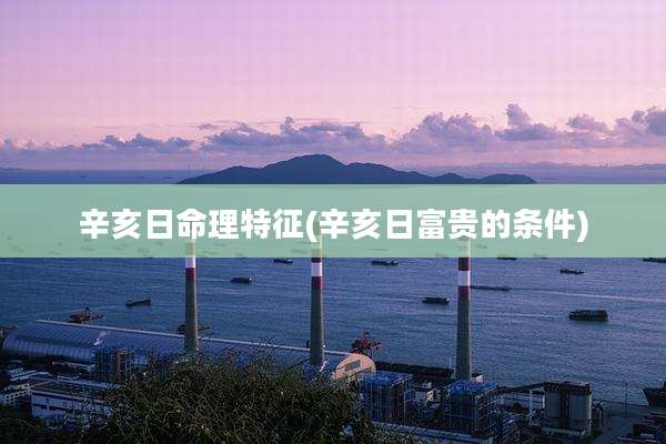 辛亥日命理特征(辛亥日富贵的条件)