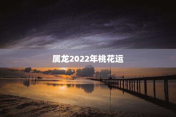 属龙2022年桃花运