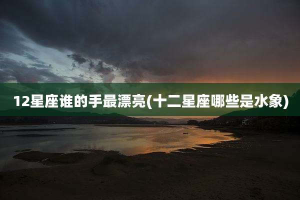 12星座谁的手最漂亮(十二星座哪些是水象)