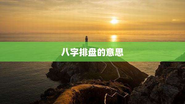 八字排盘的意思