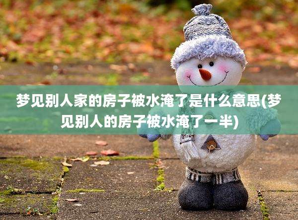 梦见别人家的房子被水淹了是什么意思(梦见别人的房子被水淹了一半)