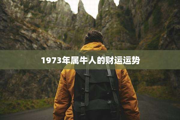 1973年属牛人的财运运势