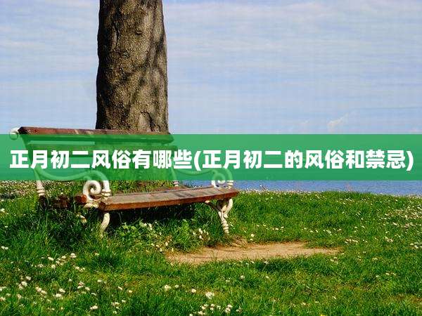 正月初二风俗有哪些(正月初二的风俗和禁忌)