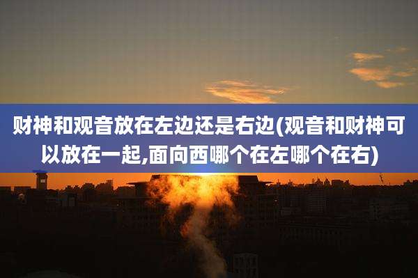 财神和观音放在左边还是右边(观音和财神可以放在一起,面向西哪个在左哪个在右)