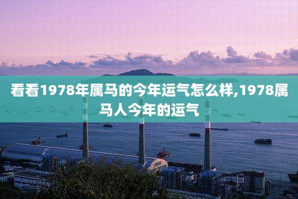 看看1978年属马的今年运气怎么样,1978属马人今年的运气