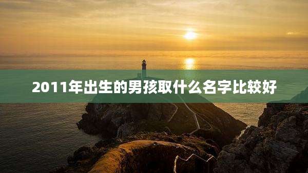 2011年出生的男孩取什么名字比较好