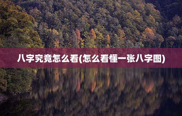 八字究竟怎么看(怎么看懂一张八字图)