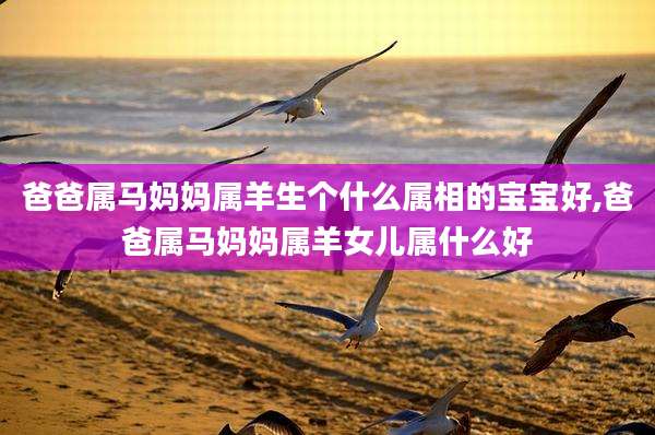 爸爸属马妈妈属羊生个什么属相的宝宝好,爸爸属马妈妈属羊女儿属什么好